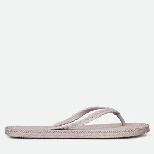 SLIPPERS W/BRAIDS, VINTAGE POWDER