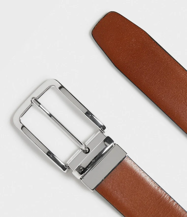 AVELLINO REVERSIBLE BELT, BLACK/BROWN - Billede 4