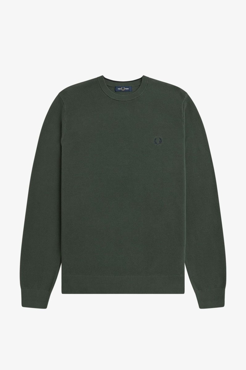 PIQUE STITCH JUMPER, COURT GREEN