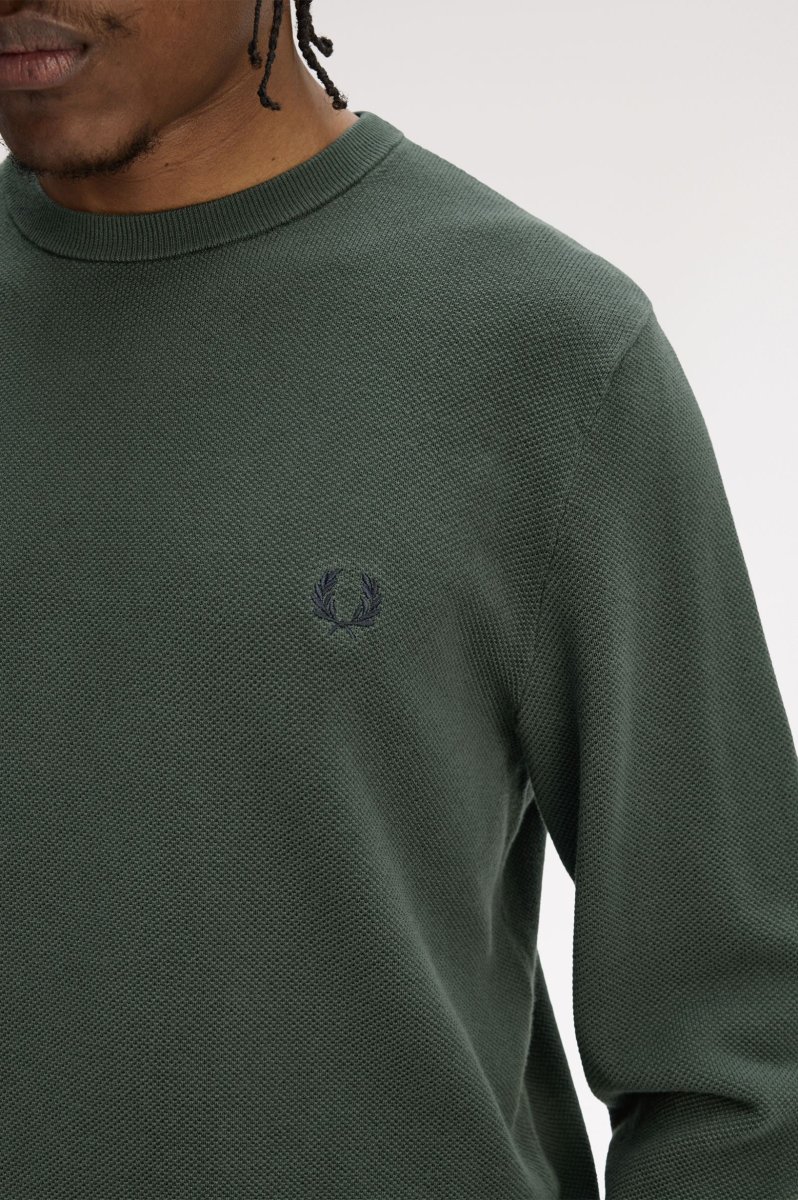 PIQUE STITCH JUMPER, COURT GREEN - Billede 7