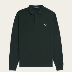PIQUE COLLARED SWEATSHIRT, NIGHT GREEN