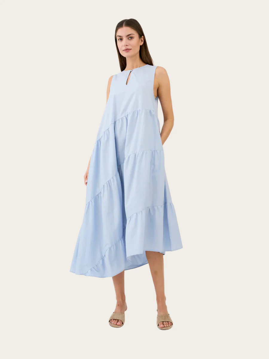 DAHLIA LONG DRESS, KENTUCKY BLUE - Billede 3