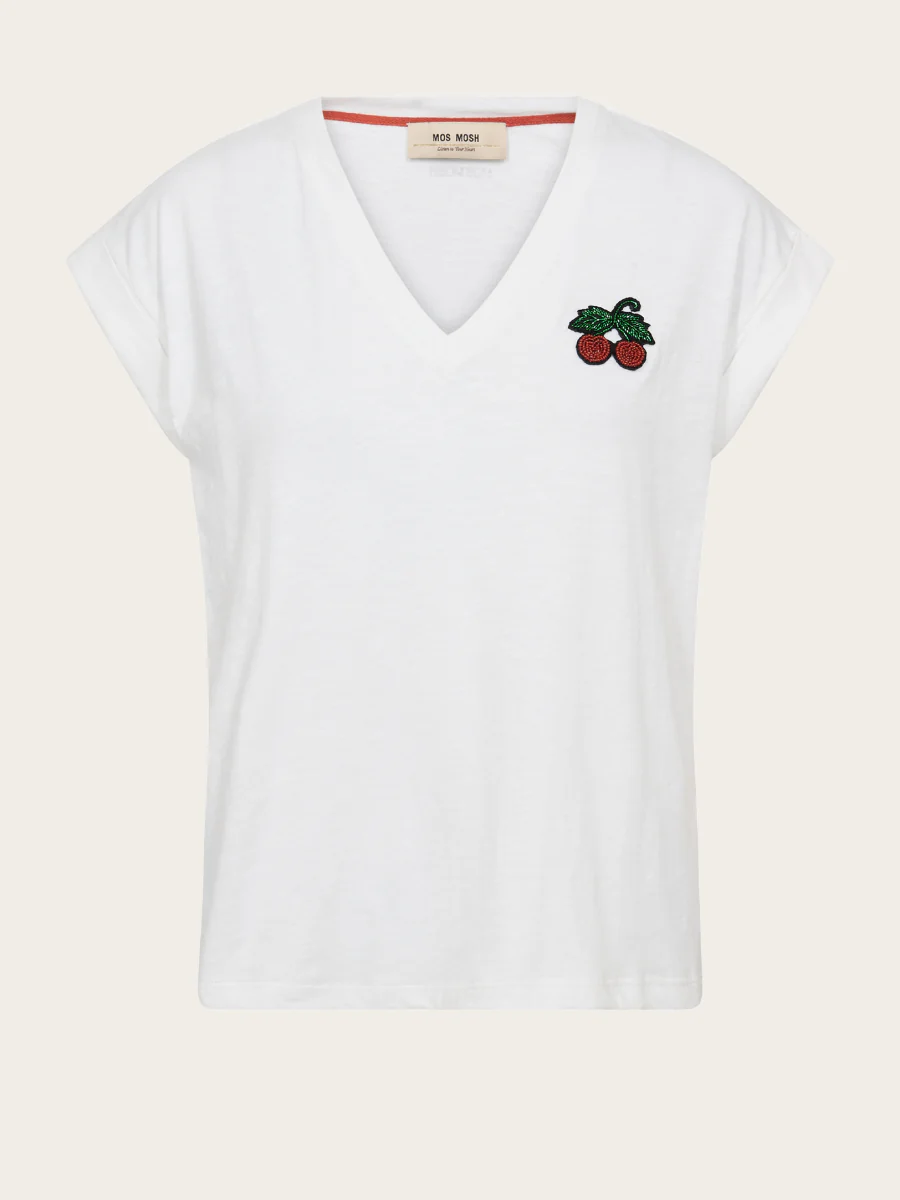 SILAO V-NK SS TEE, WHITE
